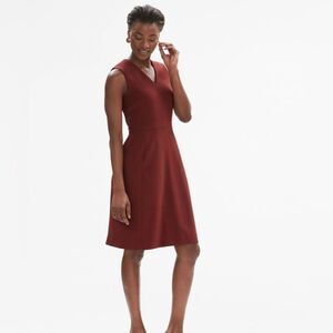 MM Lafleur Brick Red Annie A Line Sleeveless Dress 12